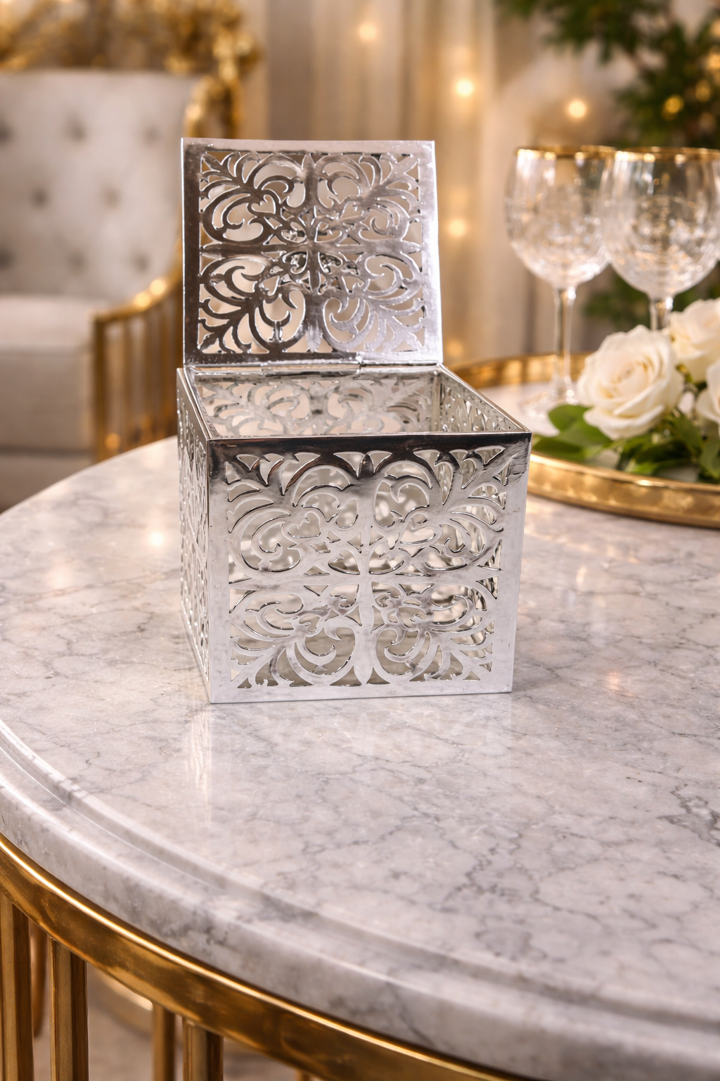Openwork Jali Storage Box