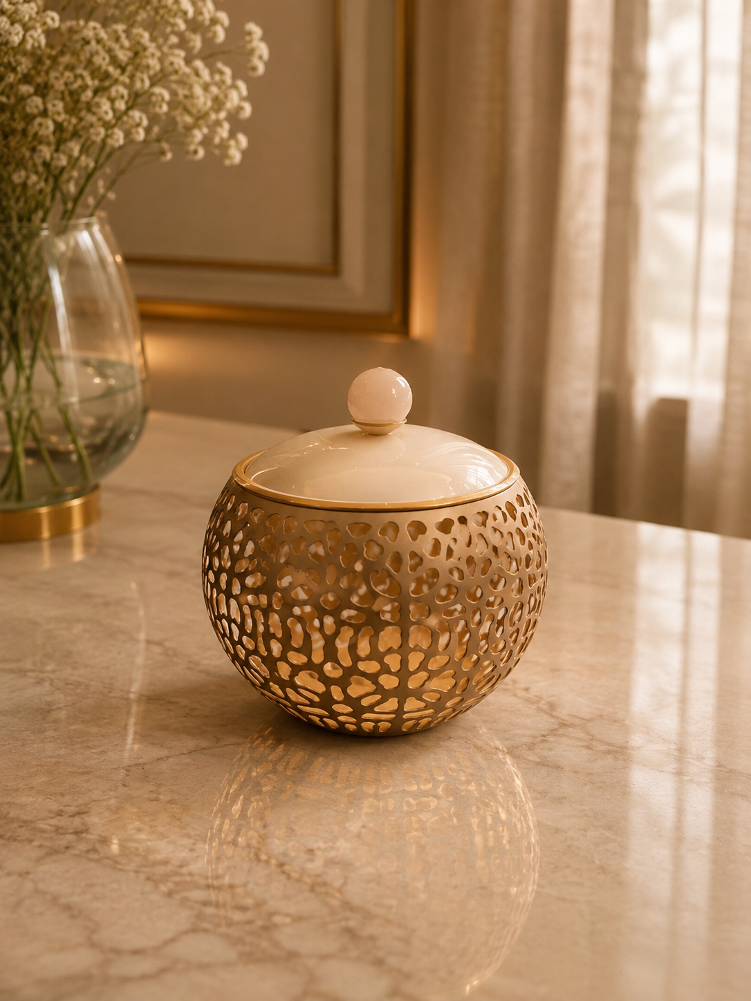 Container Modern Jali Large with Inner Bowl